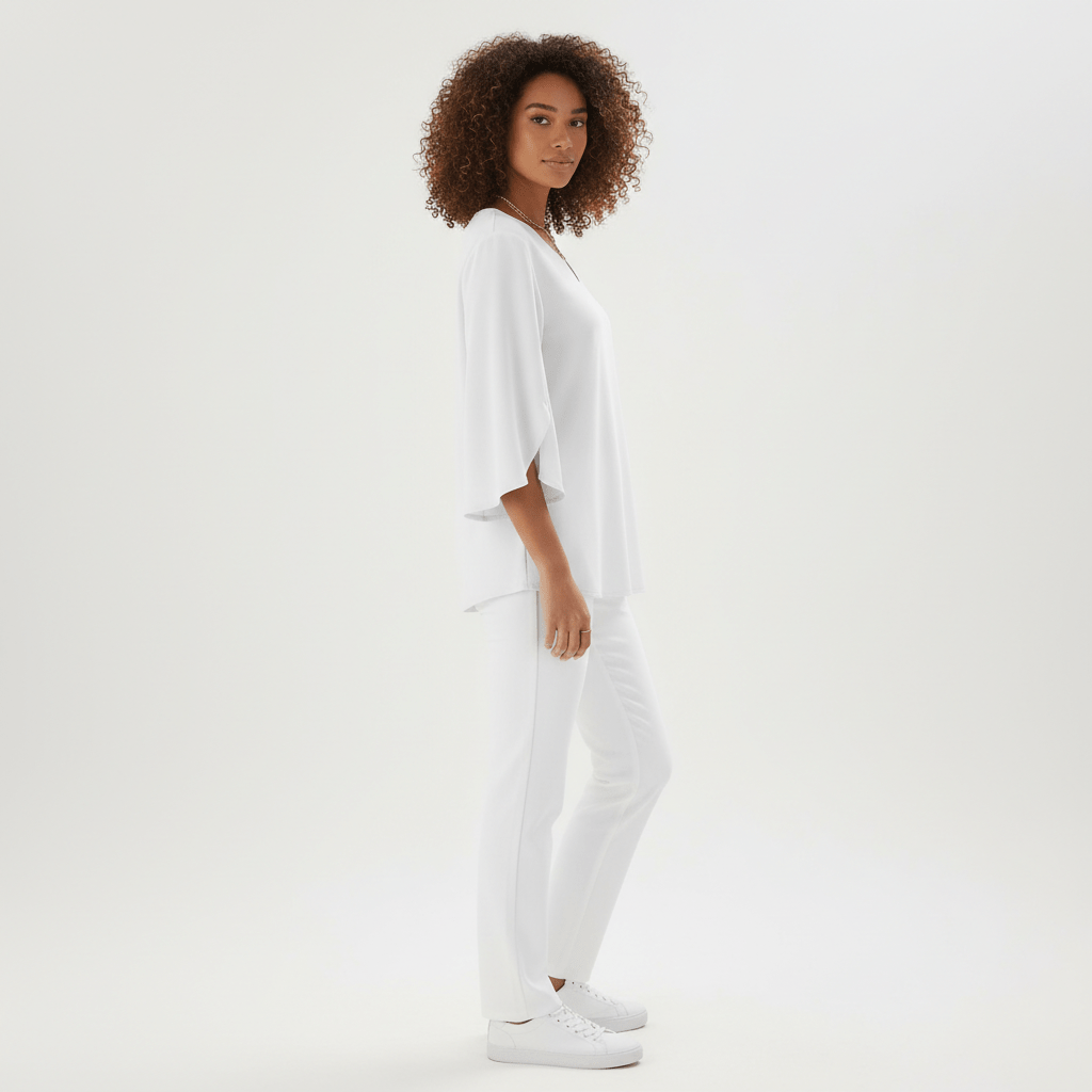 Women's V Neck Casual Short Sleeve Shirt