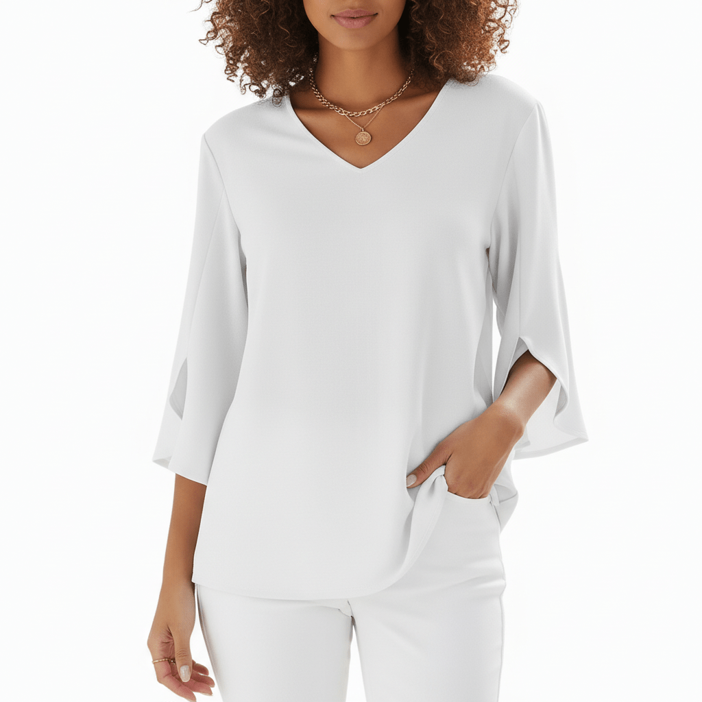 Women's V Neck Casual Short Sleeve Shirt