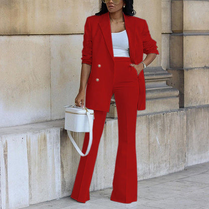 Classic Women's Suit Jacket and Pants Set