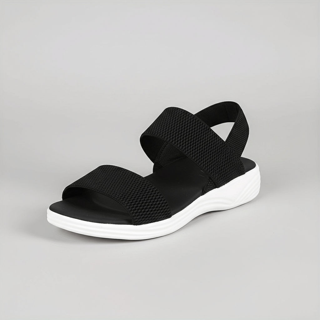 Comfortable Slip On Wedge Sandals with Elastic Straps