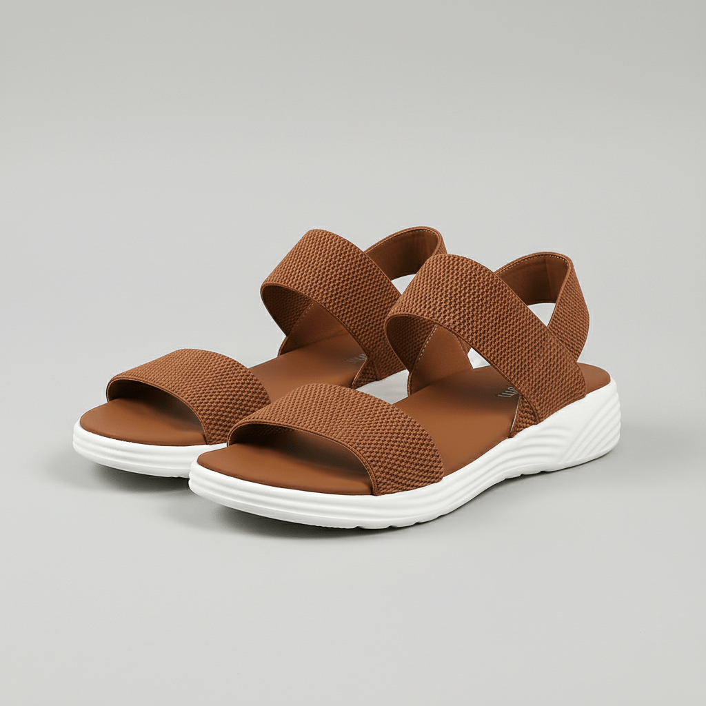 Comfortable Slip On Wedge Sandals with Elastic Straps