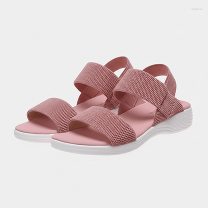 Comfortable Slip On Wedge Sandals with Elastic Straps