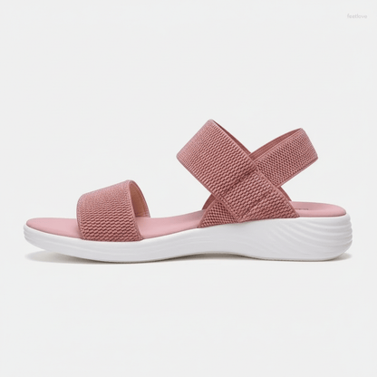 Comfortable Slip On Wedge Sandals with Elastic Straps
