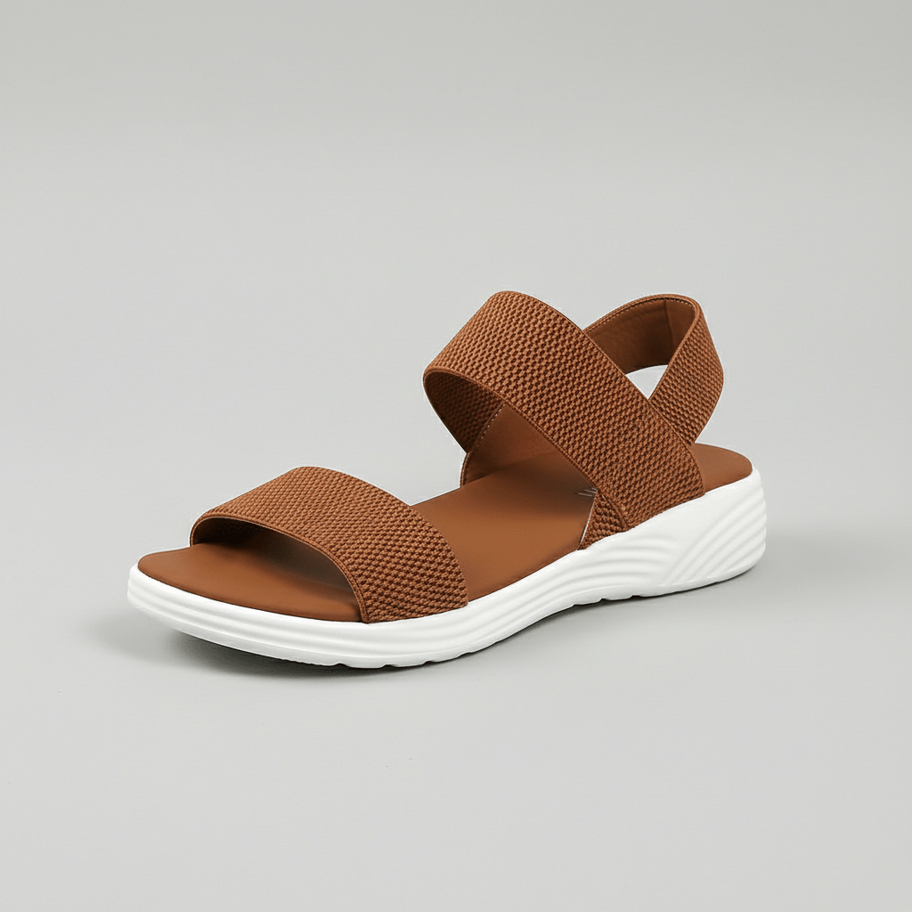 Comfortable Slip On Wedge Sandals with Elastic Straps