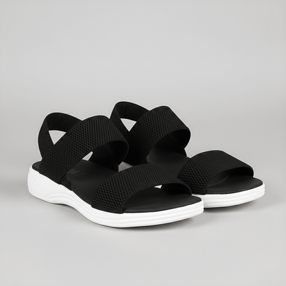 Comfortable Slip On Wedge Sandals with Elastic Straps
