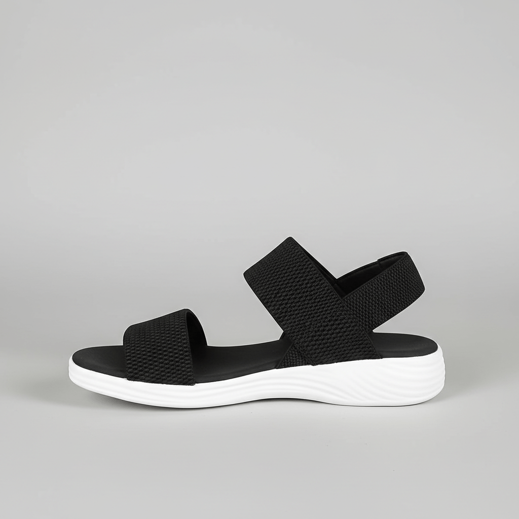 Comfortable Slip On Wedge Sandals with Elastic Straps