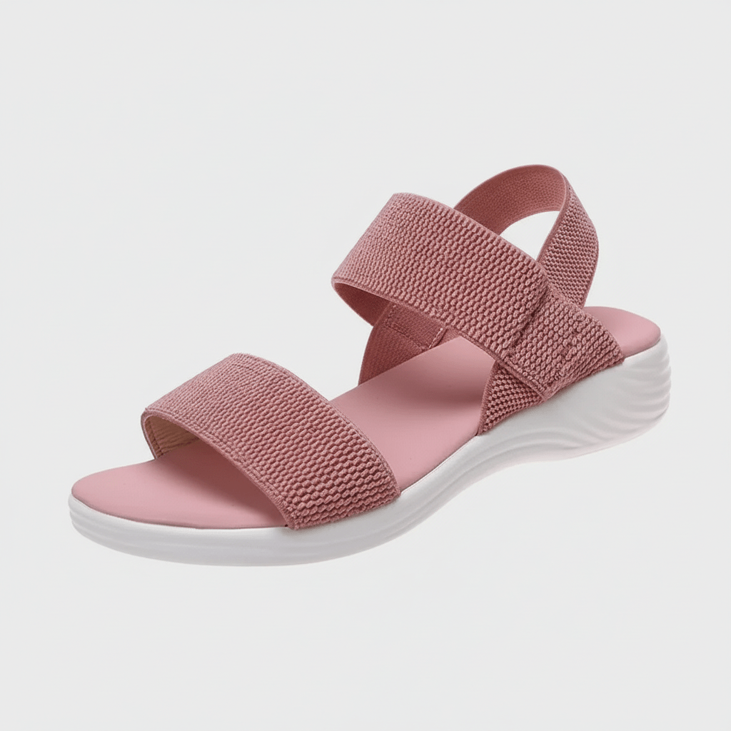 Comfortable Slip On Wedge Sandals with Elastic Straps
