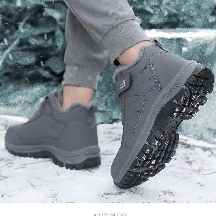 Warm Waterproof Insulated Snow Boots for Men