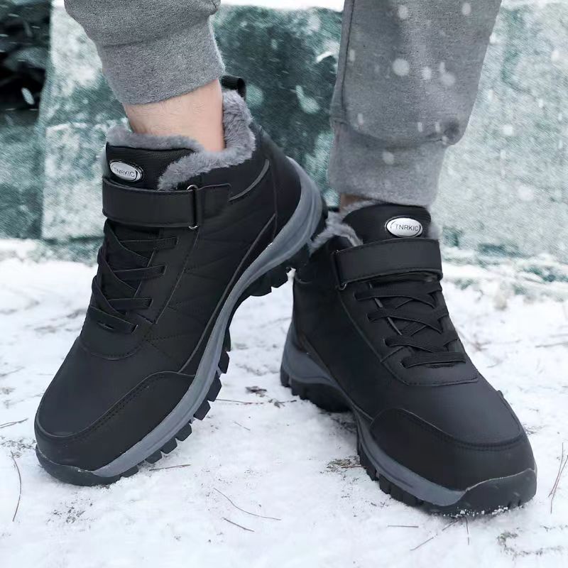 Warm Waterproof Insulated Snow Boots for Men