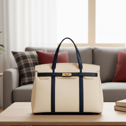 Durable Cotton Tote Bag with Sturdy Metal Frame - OutfitLondon