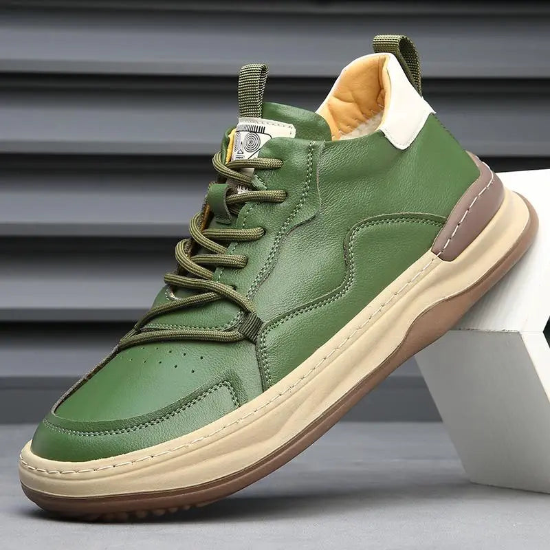 Classic Italian Leather Trainer Shoes