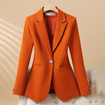 Slim Fit One Button Blazer