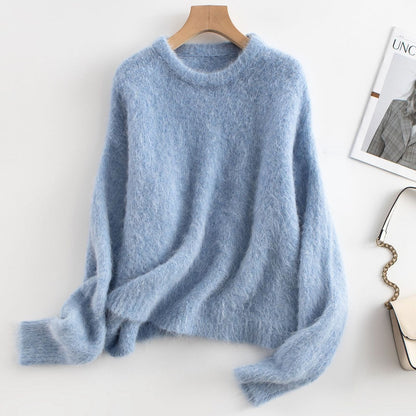 Comfortable Loose Fit Cable Knit Sweater