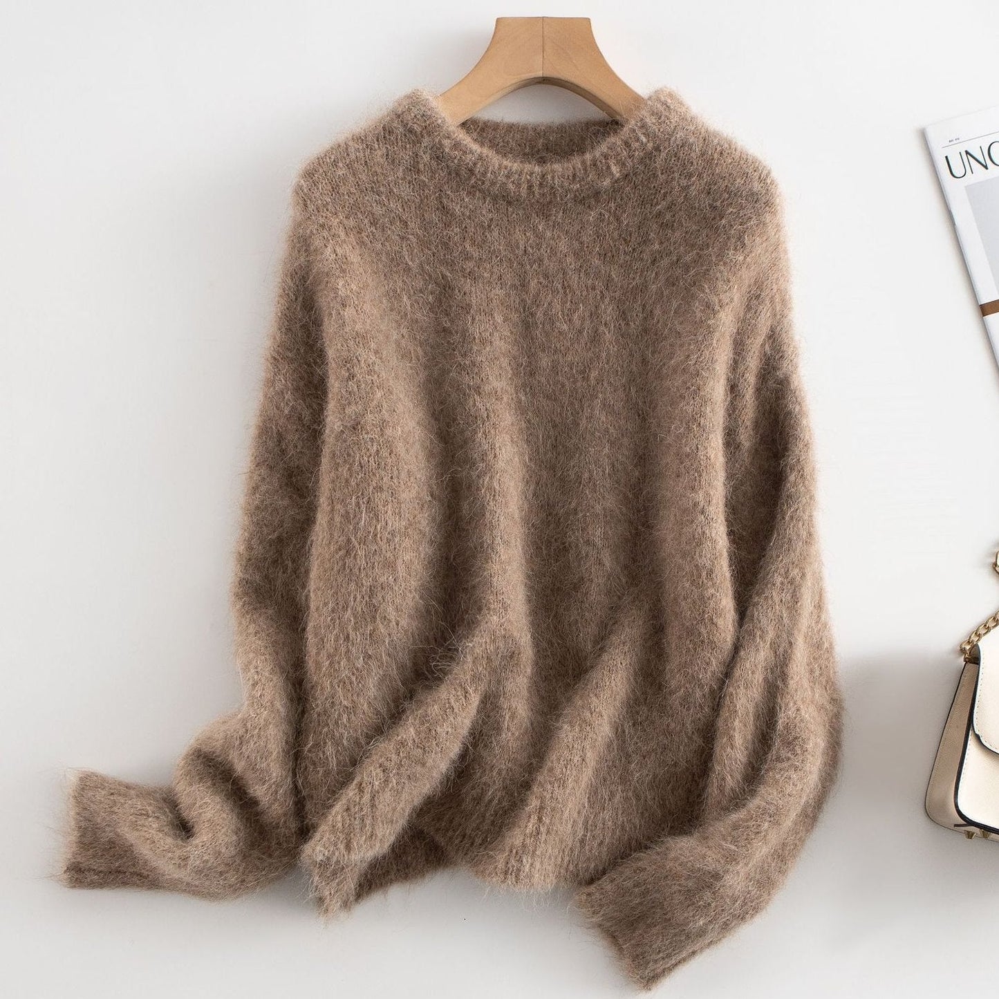 Comfortable Loose Fit Cable Knit Sweater