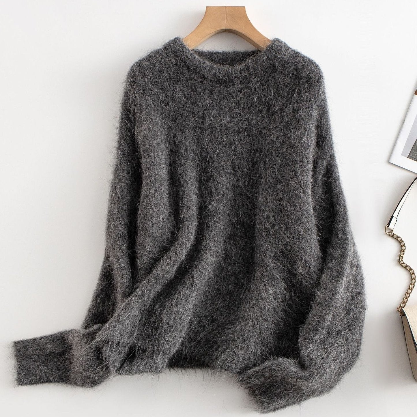 Comfortable Loose Fit Cable Knit Sweater