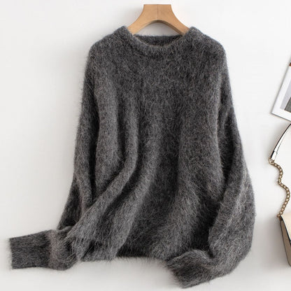 Comfortable Loose Fit Cable Knit Sweater