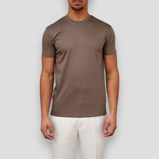 Luxury Soft Men's Crew Neck Tee - Smooth Satin Feel - OutfitLondon