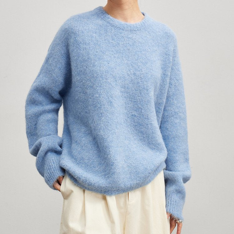 Comfortable Loose Fit Cable Knit Sweater - OutfitLondon