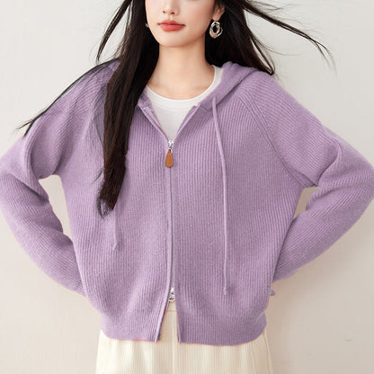 Casual Fit Zip Up Hooded Sweatshirt