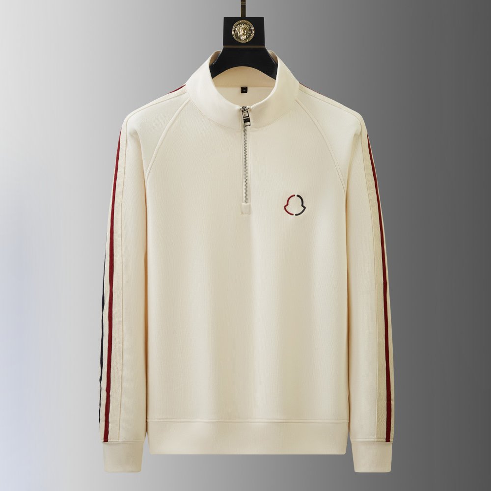Comfortable Striped Mens Fleece Tracksuit Set