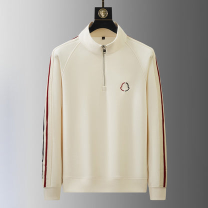 Comfortable Striped Mens Fleece Tracksuit Set