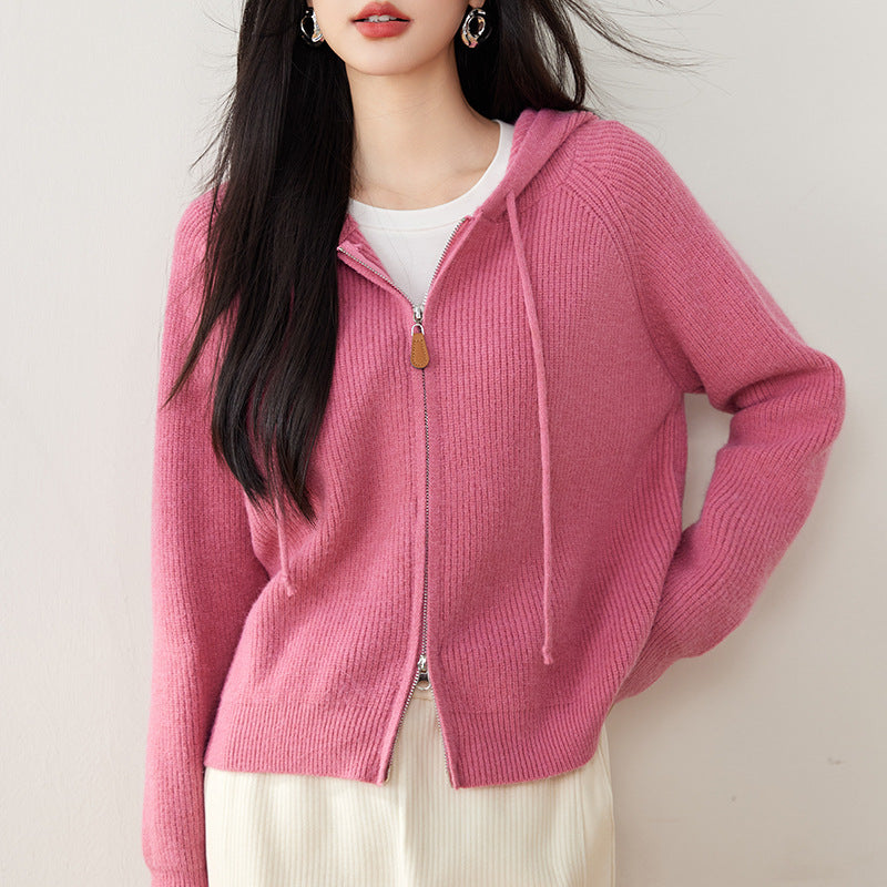 Casual Fit Zip Up Hooded Sweatshirt - OutfitLondon