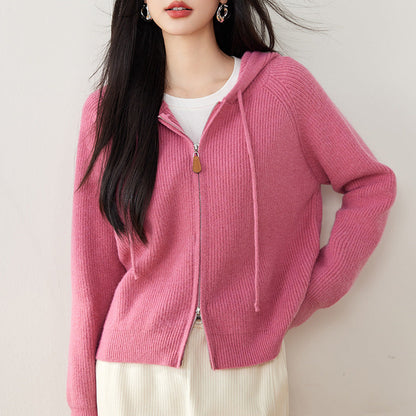 Casual Fit Zip Up Hooded Sweatshirt - OutfitLondon