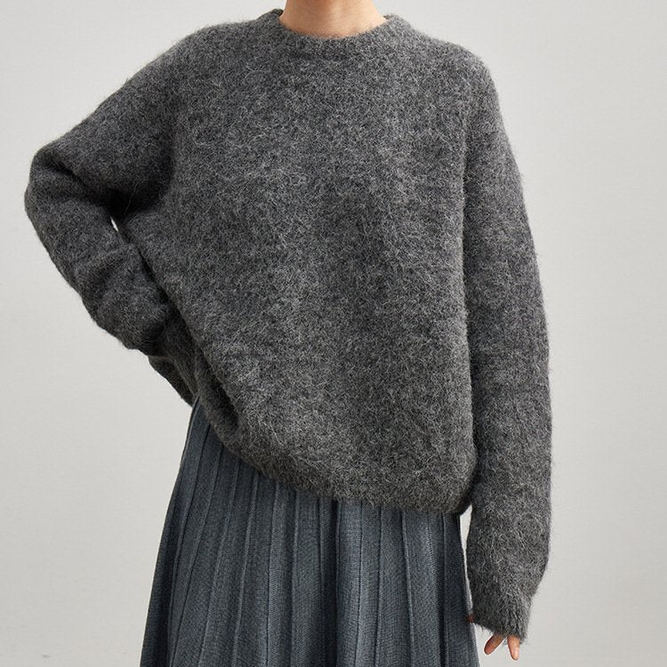Comfortable Loose Fit Cable Knit Sweater