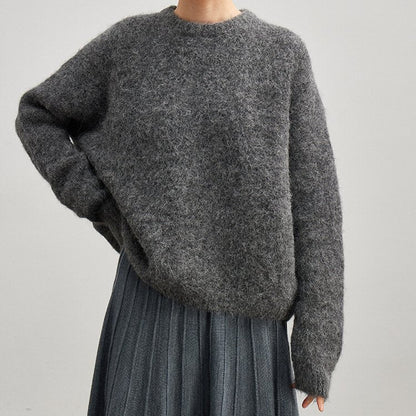 Comfortable Loose Fit Cable Knit Sweater