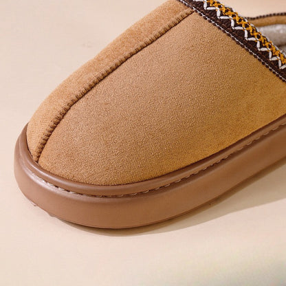 Comfy Embroidered Slip On Slippers