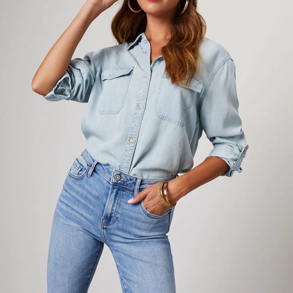 Casual Fit Blue Jeans Shirt