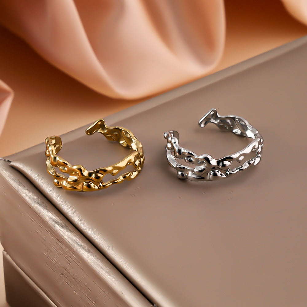 Unique Wavy Open Band Ring