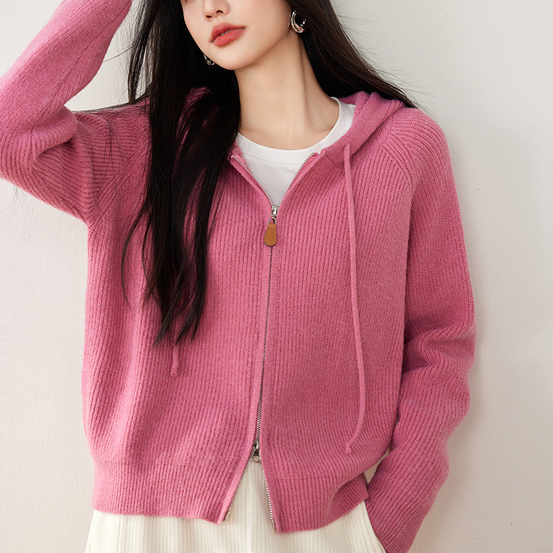Casual Fit Zip Up Hooded Sweatshirt