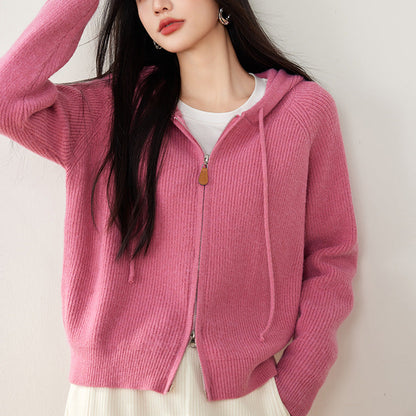 Casual Fit Zip Up Hooded Sweatshirt