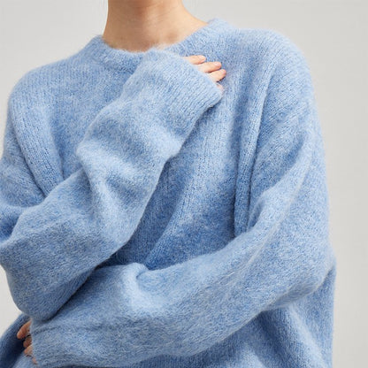 Comfortable Loose Fit Cable Knit Sweater