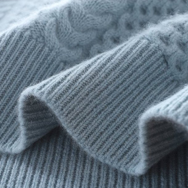 Cozy Oversized Cable Knit Turtleneck Sweater