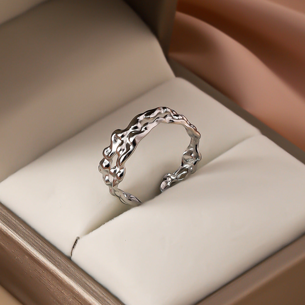 Unique Wavy Open Band Ring