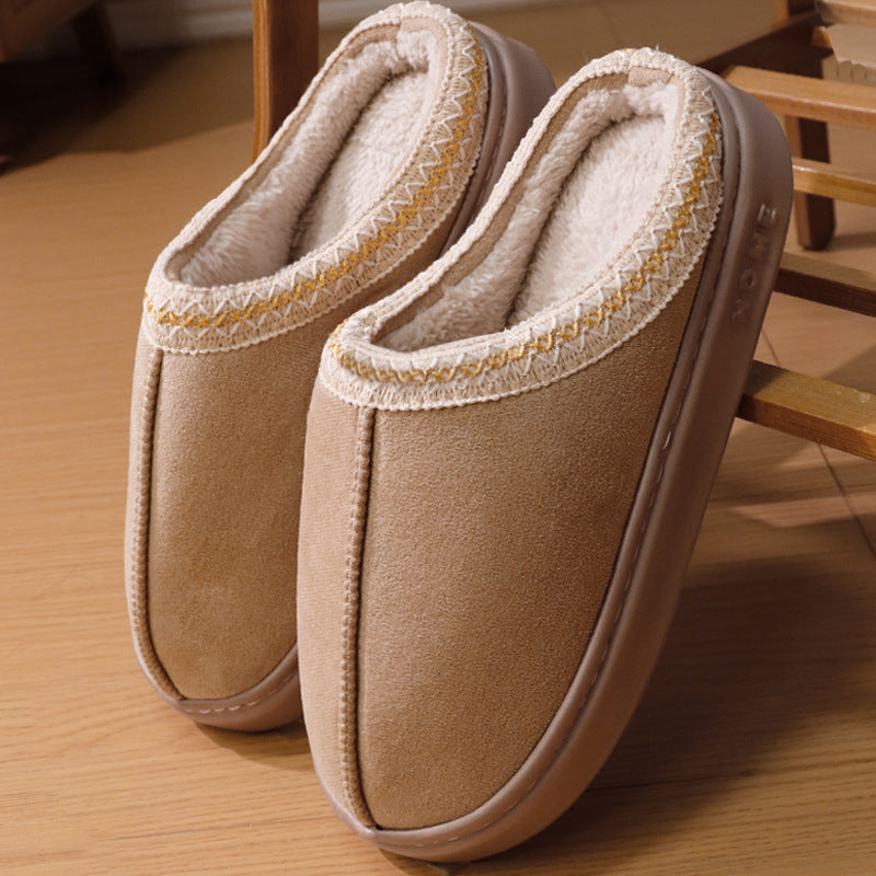 Comfy Embroidered Slip On Slippers