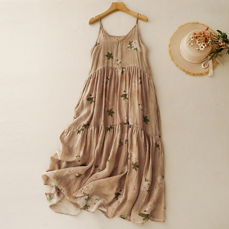 Casual Two Piece Cardigan And Maxi Dress Set