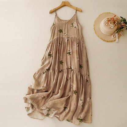 Casual Two Piece Cardigan And Maxi Dress Set