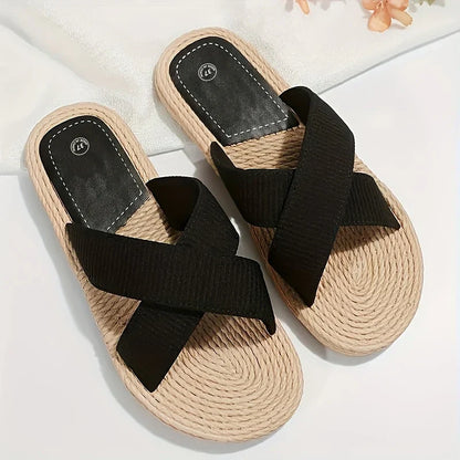 Comfortable Toe Cross Strap Beach Sandals