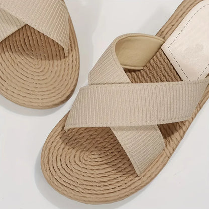 Comfortable Toe Cross Strap Beach Sandals
