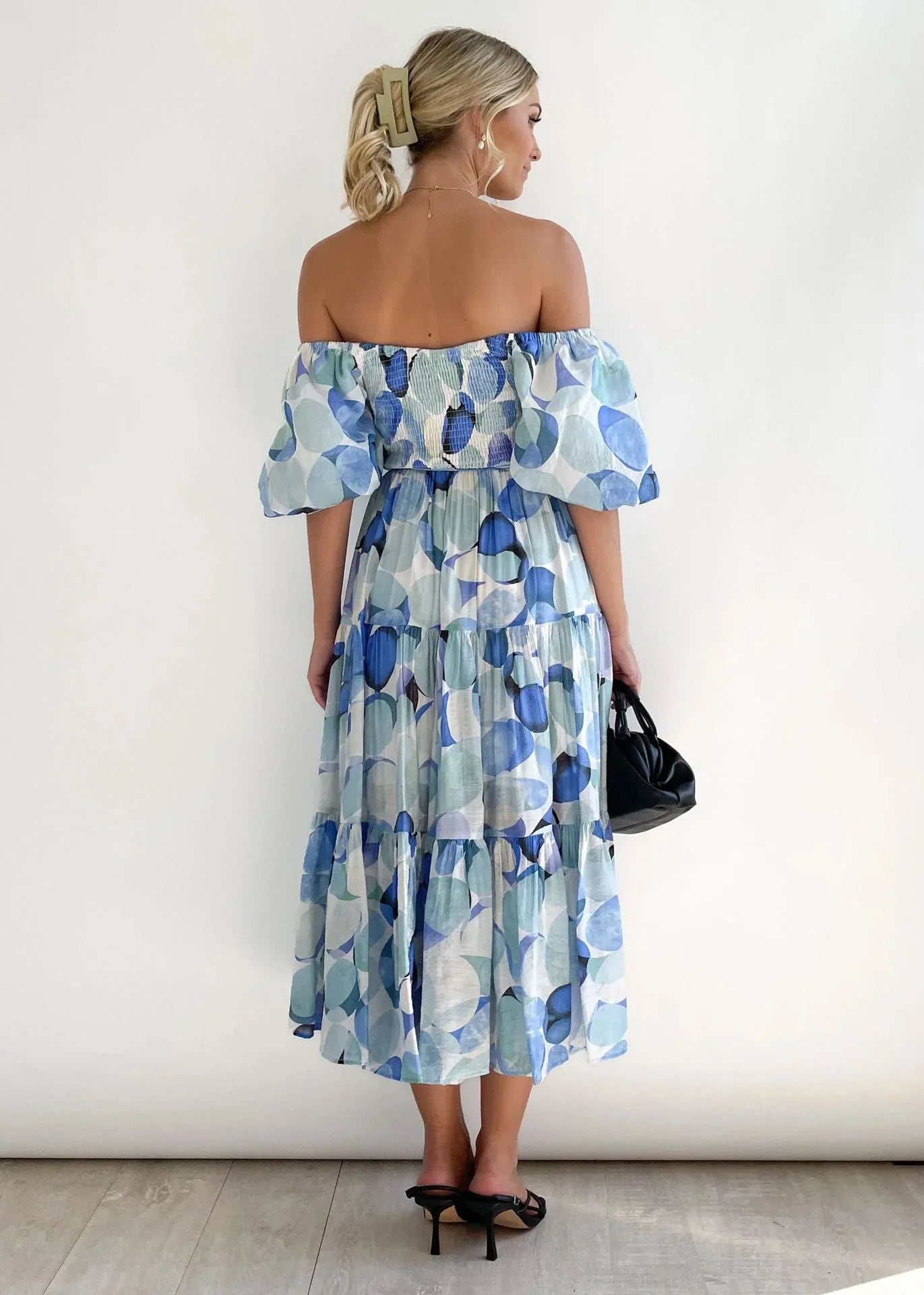 Maisy Dress | Off-Shoulder Flowy Midi Dress