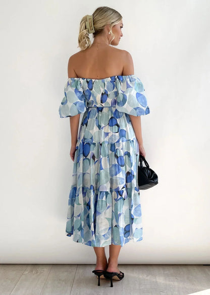 Maisy Dress | Off-Shoulder Flowy Midi Dress