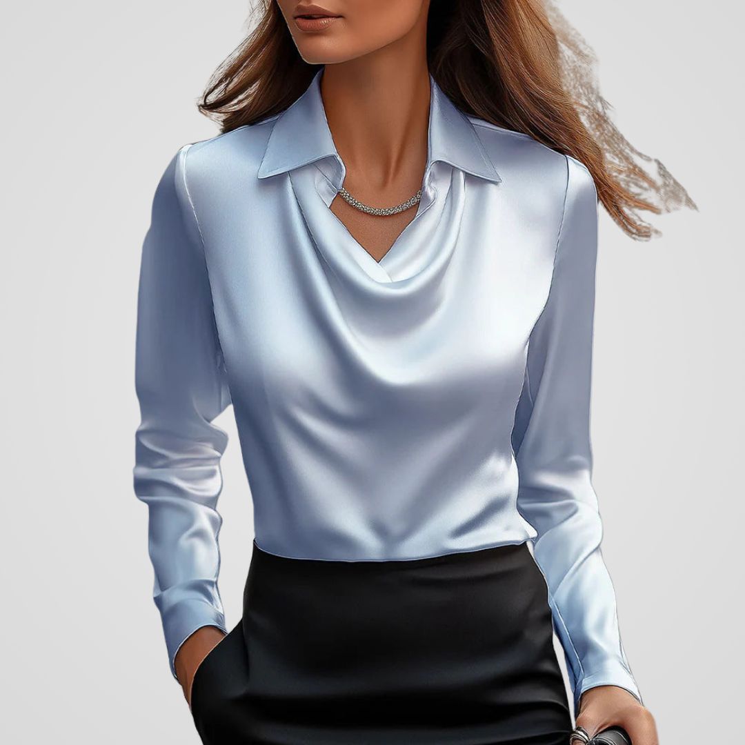 Ladies Elegant Loose Silk Shirt