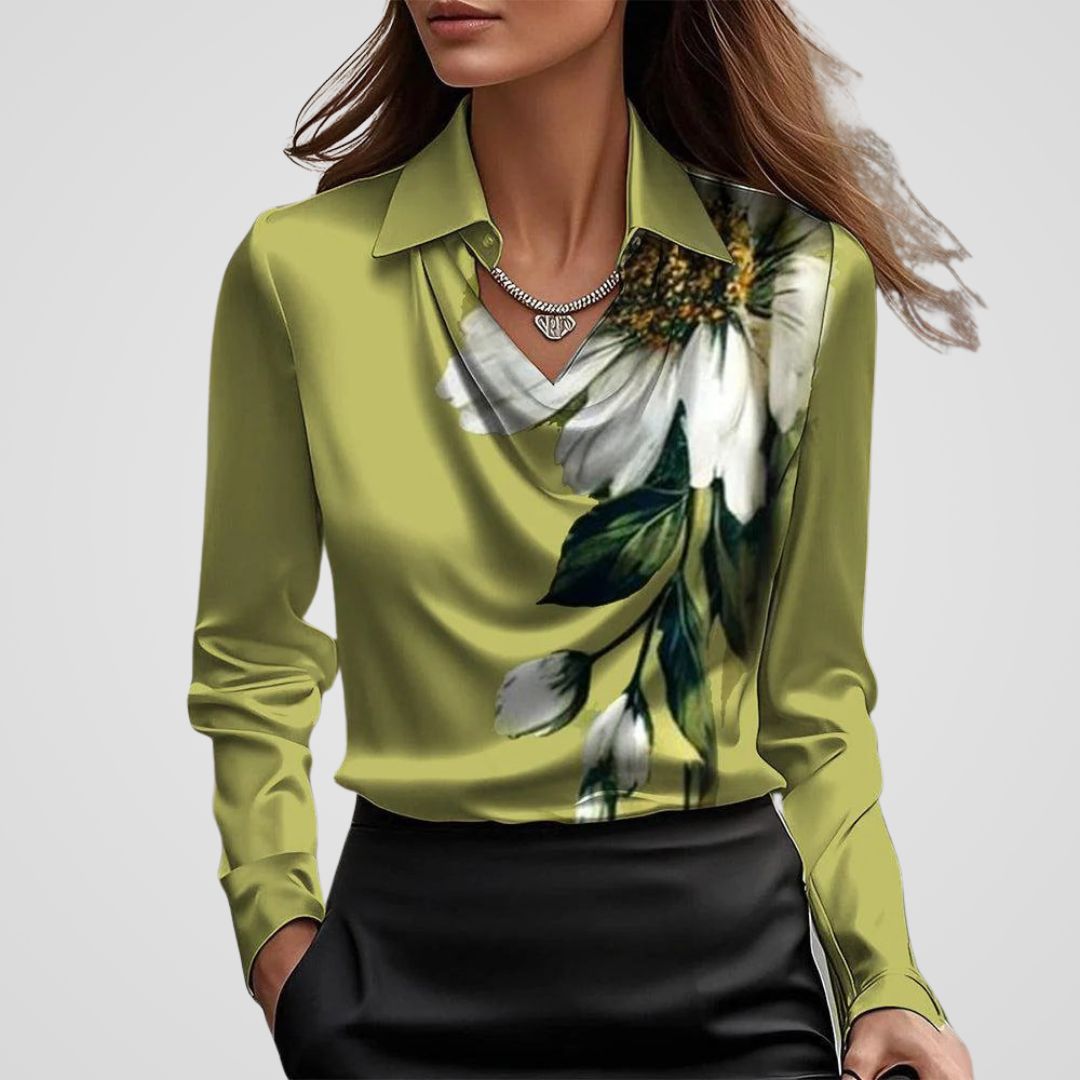 Ladies Elegant Loose Silk Shirt