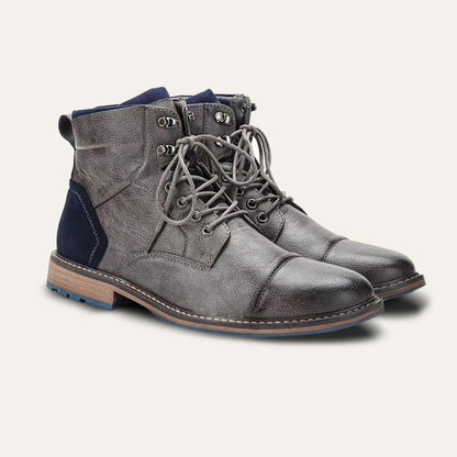 Men's Vintage Leather Ankle Boots - OutfitLondon