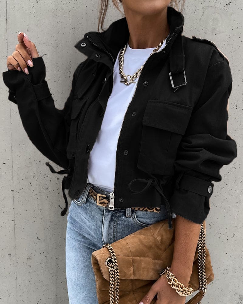 Casual Women's Short Sleeve Work Jacket