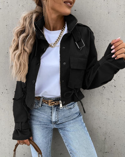 Casual Women's Short Sleeve Work Jacket