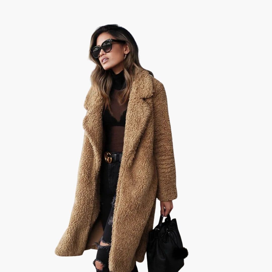 Soft Synthetic Fur Women's Parka Coat